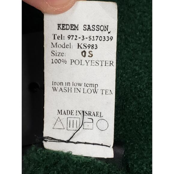 Kedem Sasson Size O/S One of a Kind Green Designer Scarf Fleece Oversize - Picture 5 of 5